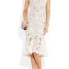 Alexander Mcqueen Crochetembroidered Silkorganza Dress in Pink (blush) - Lyst