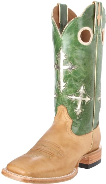 Ariat Mens Ranchero Pull On Boot in Green for Men (sand/electric green) - Lyst