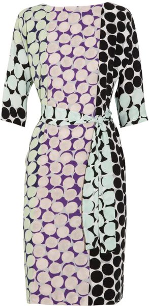 Diane Von Furstenberg Maja Printed Silk Dress in Multicolor (multicolored) - Lyst
