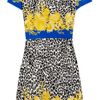 Versace Printed Silkblend Crepe Dress in Multicolor (multicolored) - Lyst