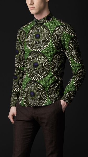 Burberry Prorsum Peacock Print Cotton Shirt - Lyst