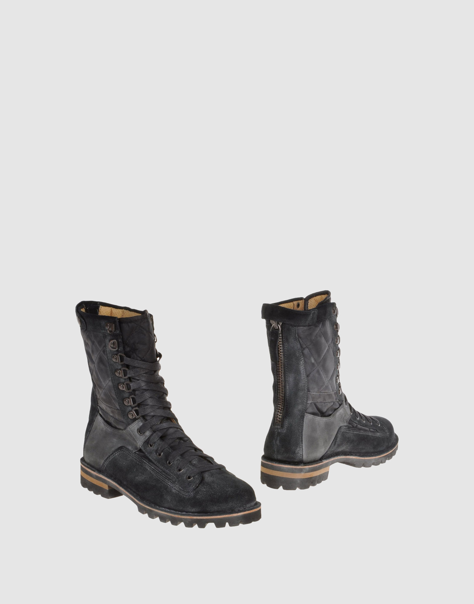 Diesel Black Gold Combat Boots in Gray for Men (steel) Lyst