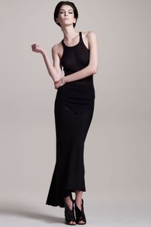 Rick Owens Silk-blend Fishtail Maxi Skirt - Lyst