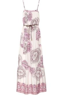 Tibi Printed Silk Maxi Dress - Lyst