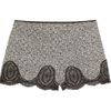 Anna Sui Floralprint Silkcrepe and Lace Shorts in Gray (floral) - Lyst