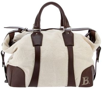 Balenciaga Cotton and Leather Weekend Bag - Lyst