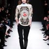 Balmain Fall 2012 Leather Embellished Sweatshirt with Needlepoint Cameo in Multicolor - Lyst