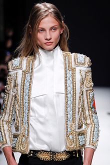 Balmain Fall 2012 White Snap Front Top with Front Pockets - Lyst