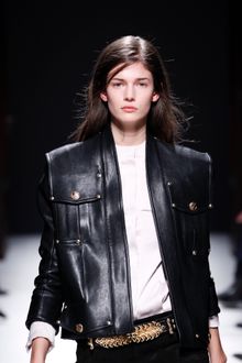Balmain Fall 2012 Collarless Blouse  - Lyst
