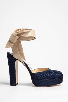 Bionda Castana Valentine Woven Satin Platform Shoe - Lyst