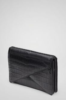 Bottega Veneta Nero Soft Crocodile Bv Clutch - Lyst