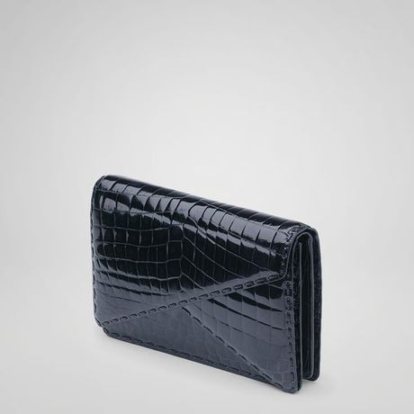 Bottega Veneta Tourmaline Crocodile Fume Bv Clutch in Blue (tourmaline f/tourmal) - Lyst