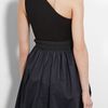 Carven Navy And Black One Shoulder Jersey And Cotton Dress in Blue (navy) - Lyst