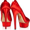 Charlotte Olympia Paloma Fanpleat Satin Pumps in Red - Lyst