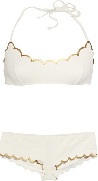 Chloé Scalloped Halterneck Bikini - Lyst