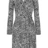 Diane Von Furstenberg Jeanne Printed Silkjersey Wrap Dress in Black - Lyst