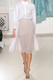 Erdem Cecilia Perforated Cotton Shirt - Lyst