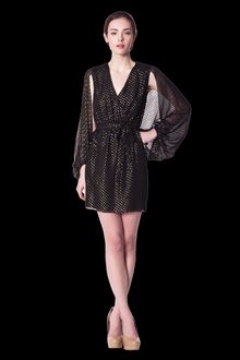 Erin Fetherston Cape Sleeve Wrap Dress - Lyst