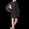 Erin Fetherston Cape Sleeve Wrap Dress in Black - Lyst