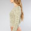 Free People The Cabletown Pullover in Green - Lyst