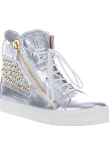 Giuseppe Zanotti Metallic Trainer - Lyst