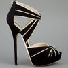 Jimmy Choo Suede Sandal in Black - Lyst