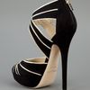Jimmy Choo Suede Sandal in Black - Lyst