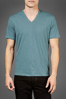 John Varvatos Short Sleeve V-neck Tee - Lyst