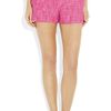 Juicy Couture Woven Cotton and Linenblend Tweed Shorts in Purple (fuchsia) - Lyst