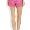 Juicy Couture Woven Cotton and Linenblend Tweed Shorts in Purple (fuchsia) - Lyst