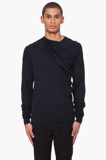 Lanvin Silk Blend Draped Sweater - Lyst