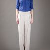 Lanvin Pleated Trouser in White - Lyst
