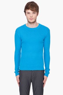 Marc By Marc Jacobs Blue Waffle Knit Sweater - Lyst