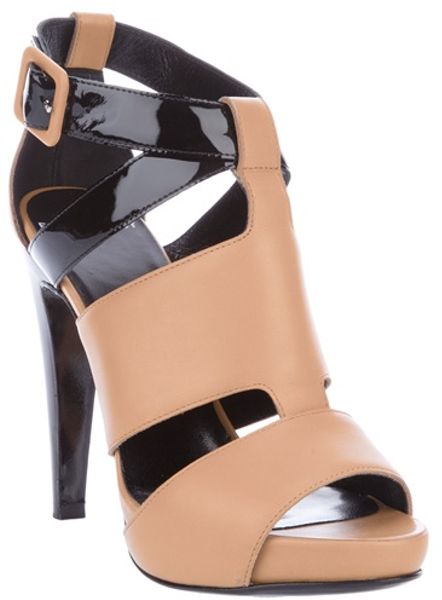 Pierre Hardy Two Tone Sandal in Brown - Lyst