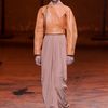 Rick Owens Fall 2012 Cropped Lantern Sleeve Leather Jacket in Beige - Lyst