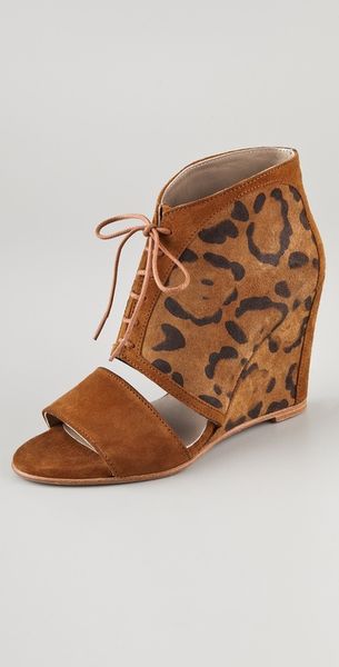  Wedge Lace Up Booties 