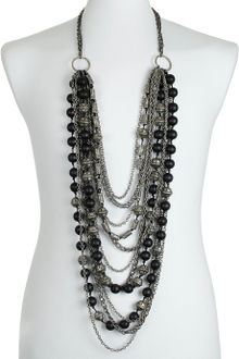 Topman Bead and Chain Necklace - Lyst