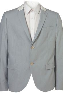 Topman Stone Blue Tick Stripe Suit Jacket - Lyst