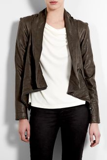Vivienne Westwood Anglomania Brown Leather Bounty Jacket - Lyst