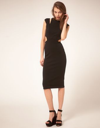  Asos Pencil Dress with Cut Outs 