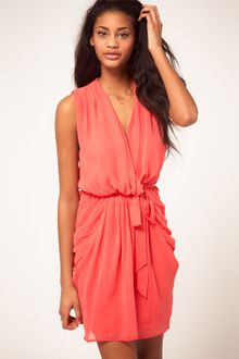 ASOS Collection Asos Dress with Belted Wrap - Lyst