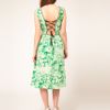 Asos Collection Asos Midi Dress in Watercolour Print in Green - Lyst