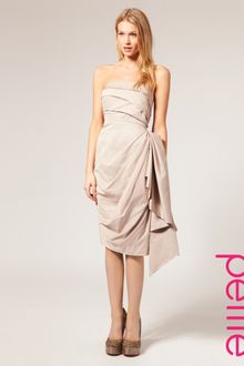 Asos Asos Petite Salon Ottoman Side Drape Cocktail Dress - Lyst