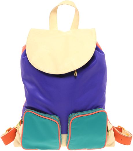 Asos Collection Asos Colour Block Nylon Backpack in Multicolor (multi) - Lyst