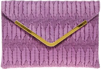ASOS Collection Asos Weave Metal Bar Clutch - Lyst