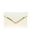 Asos Collection Asos Weave Metal Bar Clutch in Beige (white) - Lyst