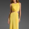 Bcbgmaxazria Cut Out Maxi Dress in Yellow (radiant yellow) - Lyst