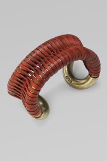 Giles & Brother Leather Wrapped Cuff Bracelet - Lyst