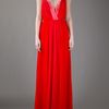 Halston Heritage Twotone Gown in Red - Lyst