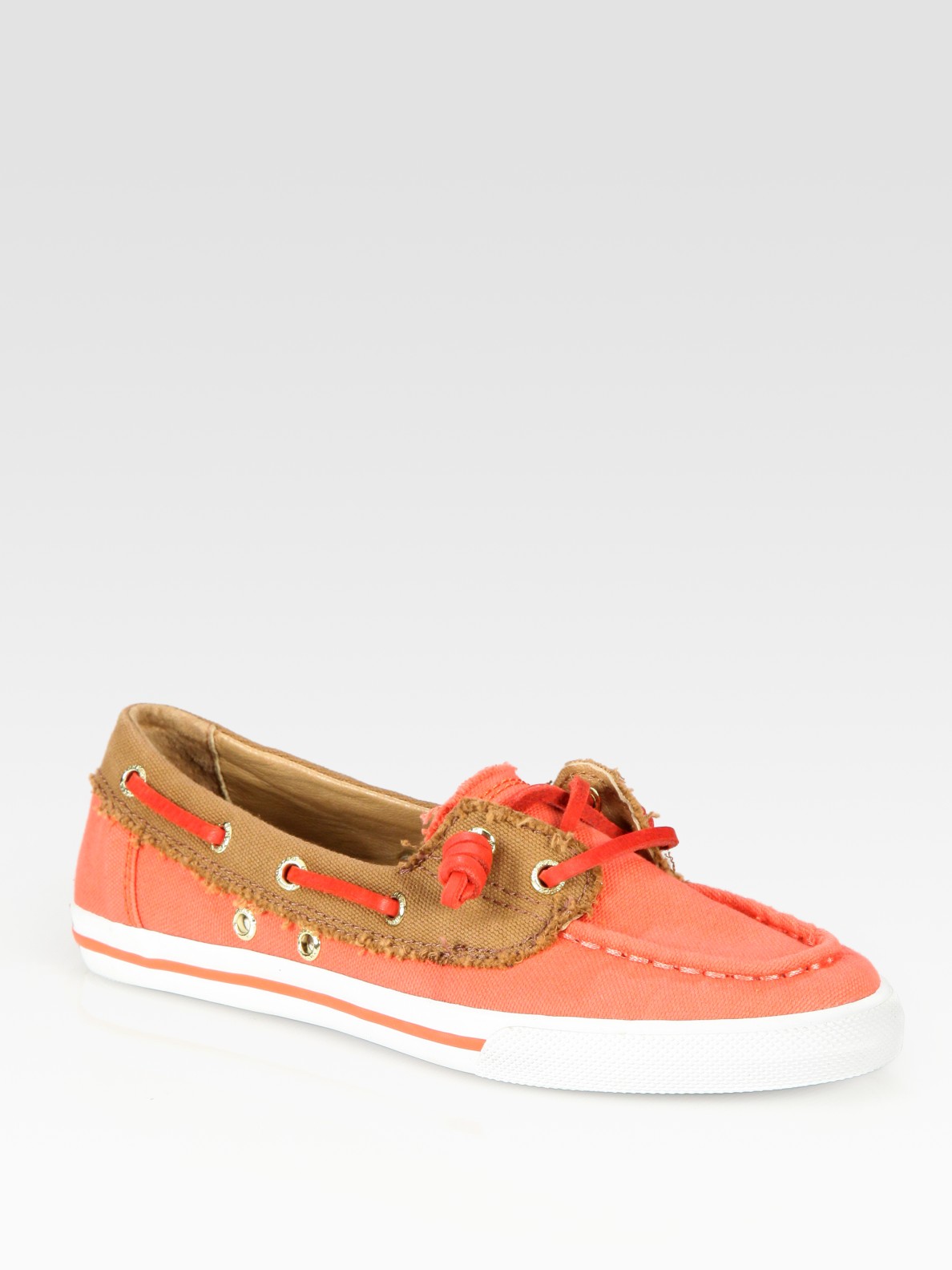 frayed canvas shoes